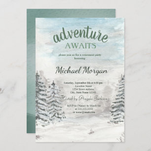 Invitation Aventure Attente Retraite de neige forestière