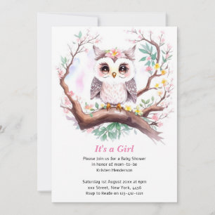 Invitation Aventure Baby shower de la Chouette