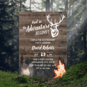 Invitation Aventure Bonfire & Lantern Chasse Retraite