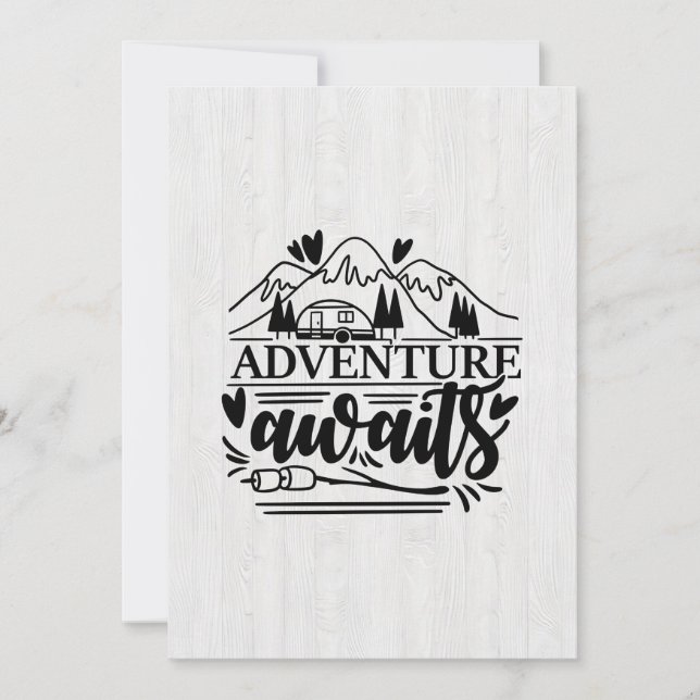 Invitation Aventure Camper Cadeaux Attente (Devant)