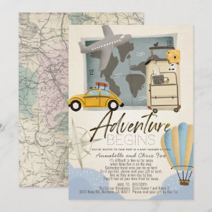 Invitation Aventure commence Plan de voyage Baby shower par c