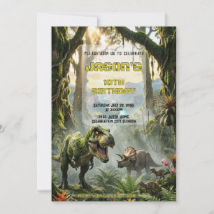 Invitation Aventure d'anniversaire Rugissement de la jungle T