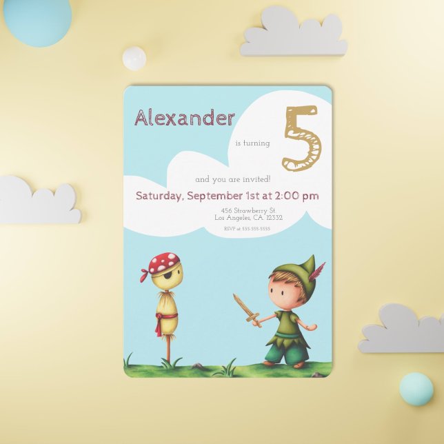 Invitation Aventure de pirate épouvantail mignon Anniversaire (Créateur téléchargé)