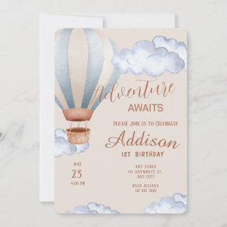 Invitation Aventure Joueuse 1er fête d'anniversaire