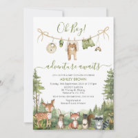 Aventure Verte Rustique en Attente Baby Shower