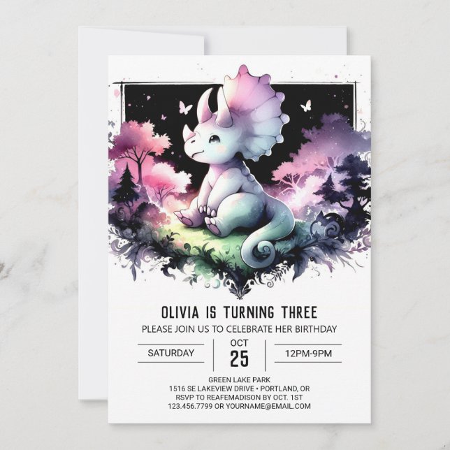 Invitation Aventurier Dino Explorer Anniversaire (Devant)