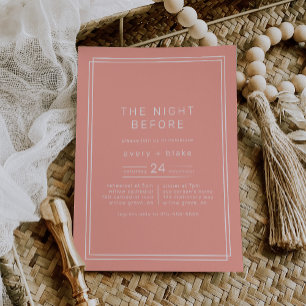 Invitation AVERTISSEMENT MINIMUM Nuit Bruyante Avant Le Dîner