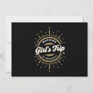 Invitation Avertissement Voyage de Filles en Cours Vacances d