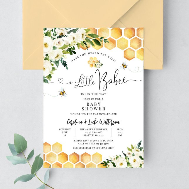Invitation Avez-vous entendu le Baby shower Buzz Babee (Créateur téléchargé)