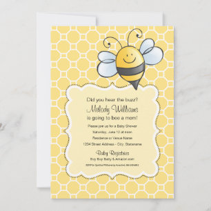 Invitation Avez-vous entendu le bourdonnement Baby Shower Bum