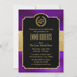 Invitation Avocat de l'avenir Gold & Purple