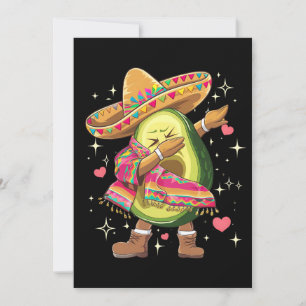 Invitation Avocat qui fait dabber le Cinco De Mayo Poncho Mex