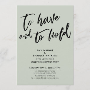 Invitation Avoir et tenir une simple réception de mariage de 