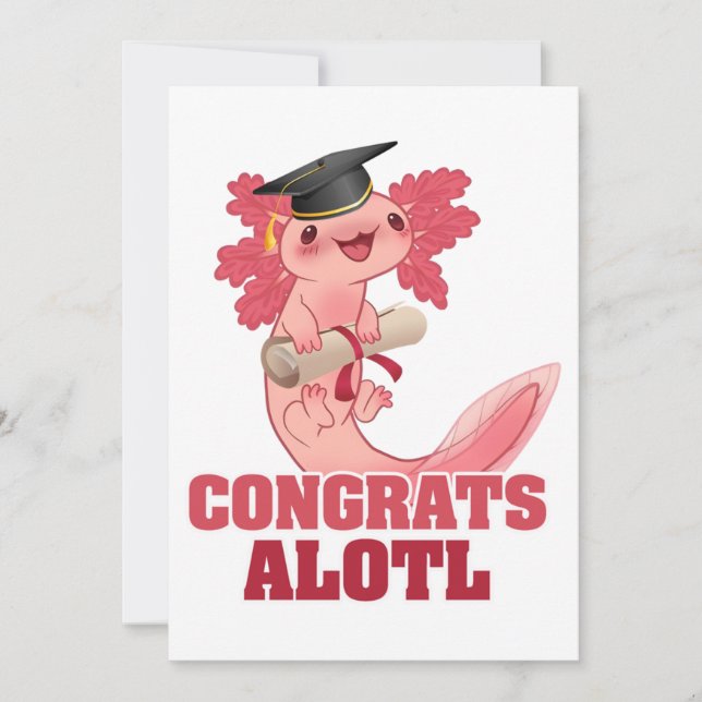 Invitation AXLOTL GRADUT ALOTL AXOLOTL Classic (Devant)