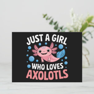 Invitation Axolotl Mignon Juste Une Fille Qui Aime Les Axolot