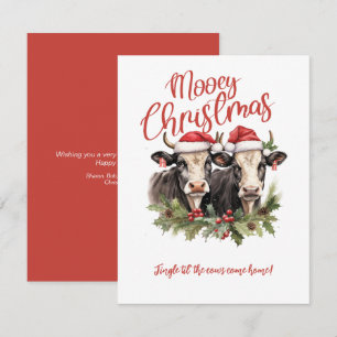 Invitation Ayez des vaches de Noël Moey Noël Noël