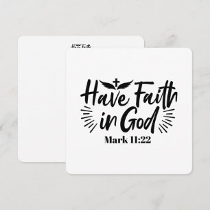 Invitation Ayez foi en Dieu Mark 11:22 Citation Inspirationne