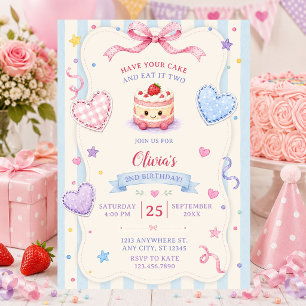 Invitation Ayez votre gâteau et mangez-le deux 2e anniversair