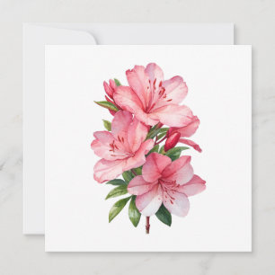 Invitation Azalea peinture aquarelle