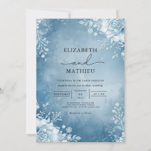 Invitation Azure Frost Mariage