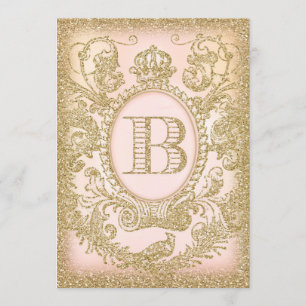 Invitation "B" Il était une fois Princesse Peach
