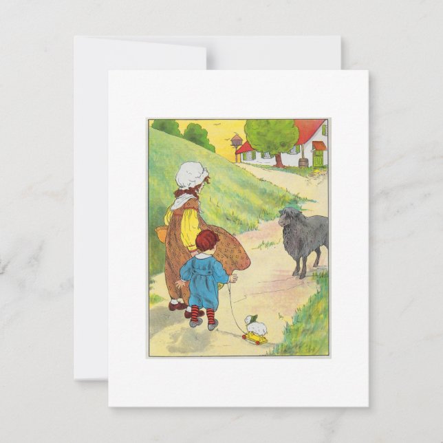 Invitation Baa, Baa, mouton noir, As-tu de la laine ? (Devant)