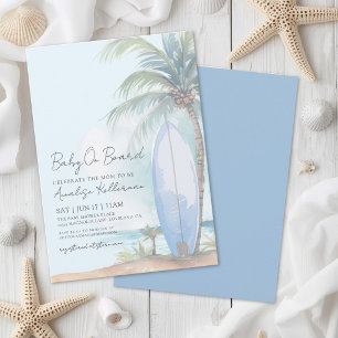 Invitation Baby à Bord Baby Shower Été Plage