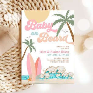 Invitation Baby à Bord Baby Shower Sprinkle Surfing Douche