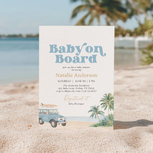 Invitation Baby à bord Beach Surf Baby Shower