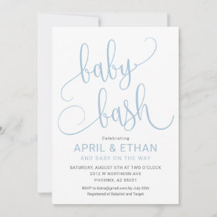 Invitation Baby Bash, Invitation de douche pour le