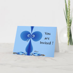 Invitation Baby Bo by Bird Blue Birthday Card