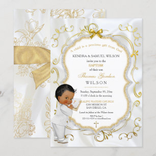 Invitation Baby Boy Baptême Communion Christening Bible