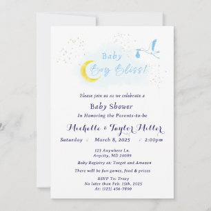 Invitation Baby Boy Bliss Stork Livraison spéciale