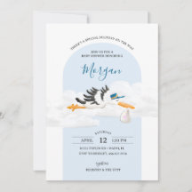 Baby Boy Livraison spéciale Baby shower de cigogne