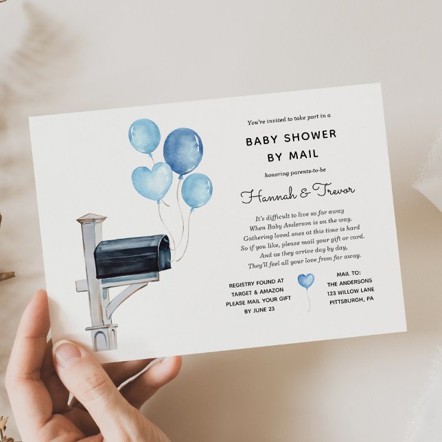 Invitation Baby Boy Longue Distance Show par la poste (Créateur téléchargé)