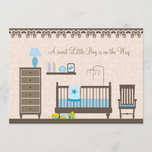 Invitation Baby Boy Nursery Shower :Invitation
