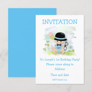 Invitation Baby Boy Première fête d'anniversaire