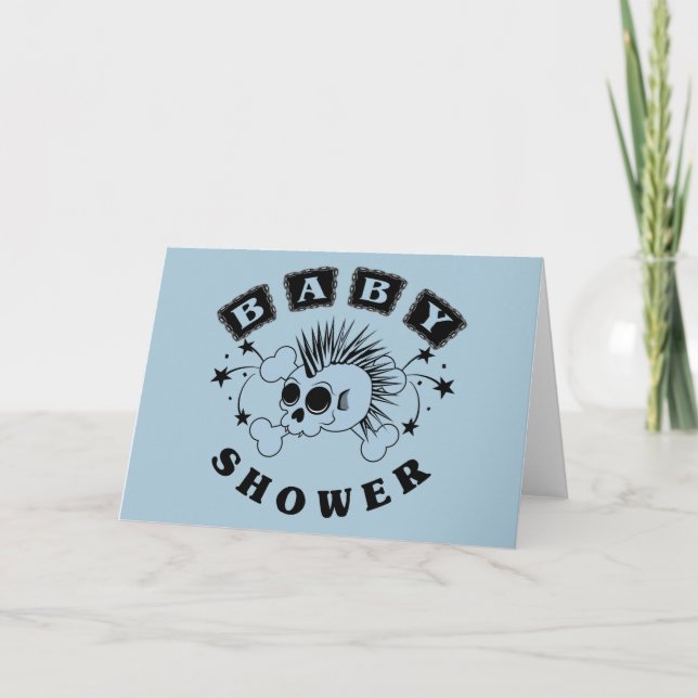 Invitation Baby Boy Skull (Devant)