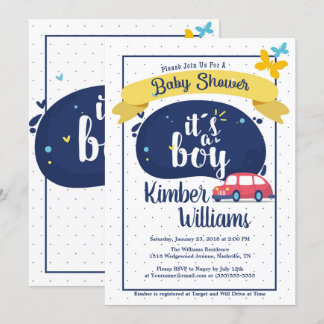 Invitation Baby Boy Welcome Douche
