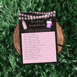 Invitation Baby Brewing Pink Qui Connaît Papa-To-Be Meilleur 
