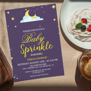 Invitation Baby brunch shower minimaliste au-dessus de la lun