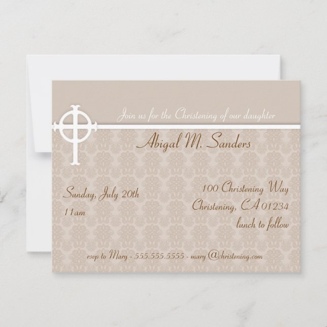 Invitation Baby Christening (Devant)