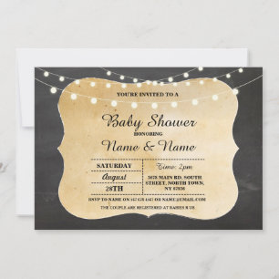 Invitation Baby Couple's Shower I DO BBQ Chalkboard Invitatio