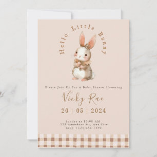 Invitation Baby-douches pour bébé thème pour filles damier