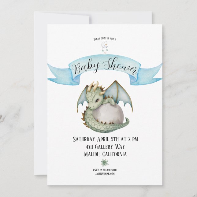 Invitation Baby Dragon (Devant)