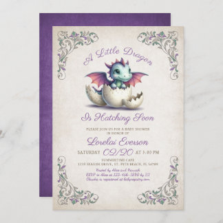 Invitation Baby Dragon Douche