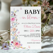 Baby Fleur Sauvage en Fleur Fête Prénatale Florale