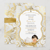 Baby Girl Baptism Christening Gold Cross