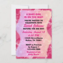Baby Girl - Camo rose Baby shower à thème Invitati