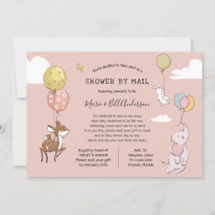 Invitation Baby Girl Longue distance douche par la poste
